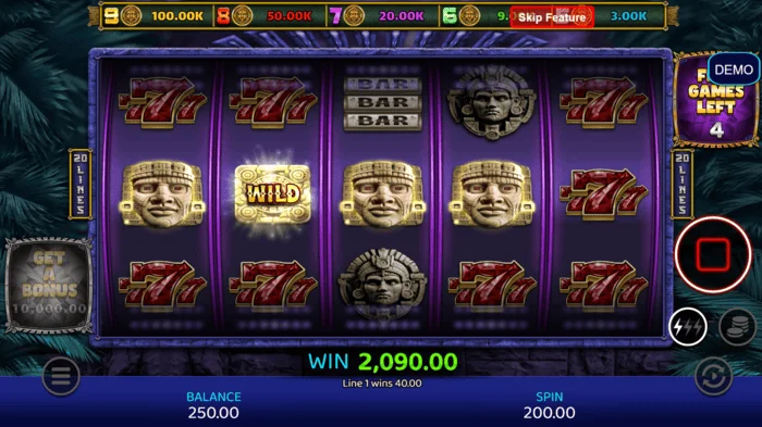 Mayan Madness - winst in het bonusspel