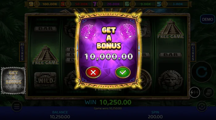 Mayan Madness - bonus koop scherm